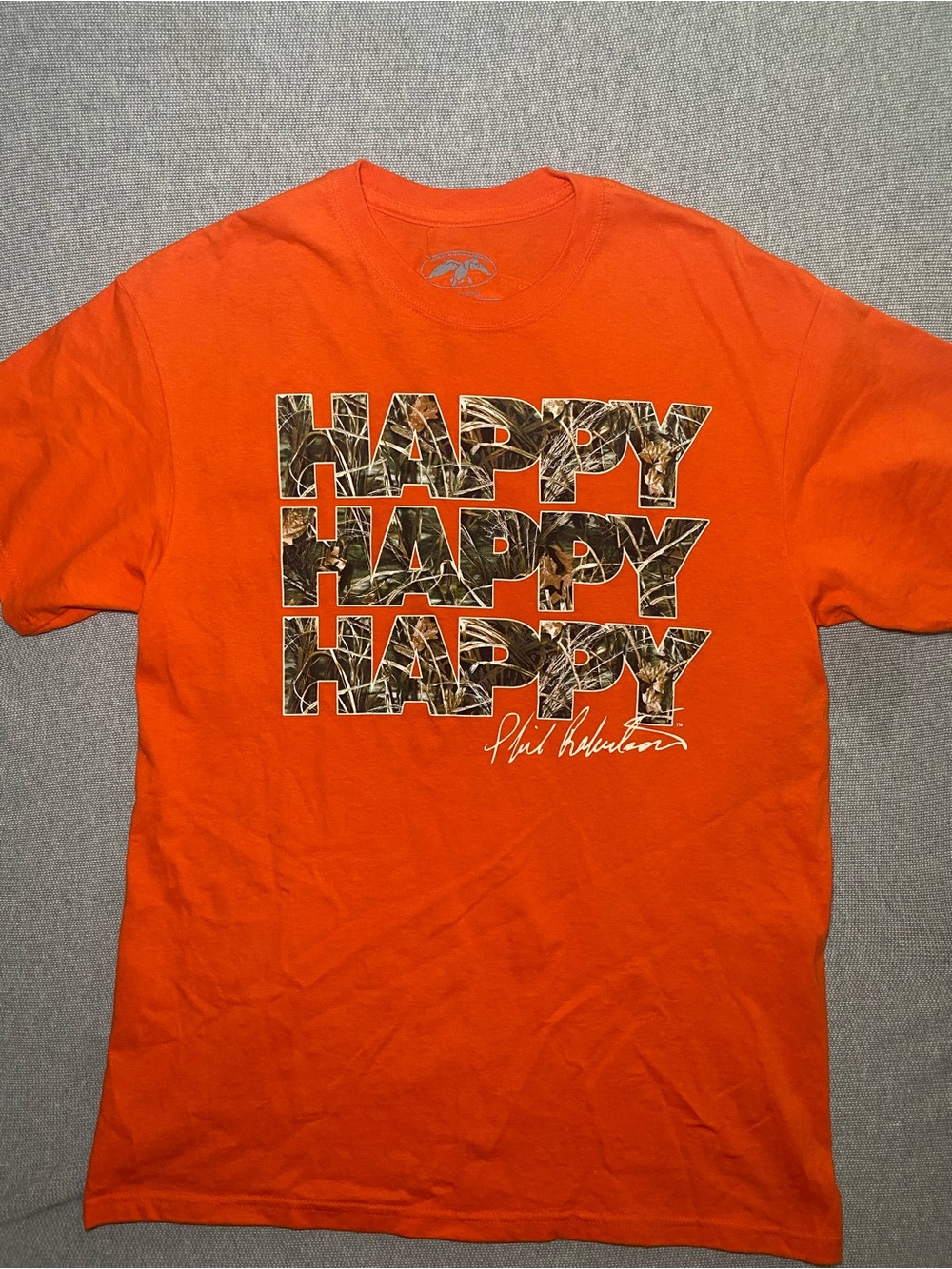 Duck Commander HAPPY HAPPY HAPPY T Shirt Mens Phil Robertson, Large